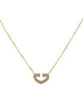 Cartier 18 Carat Yellow Gold Coeur et Symbole Necklace